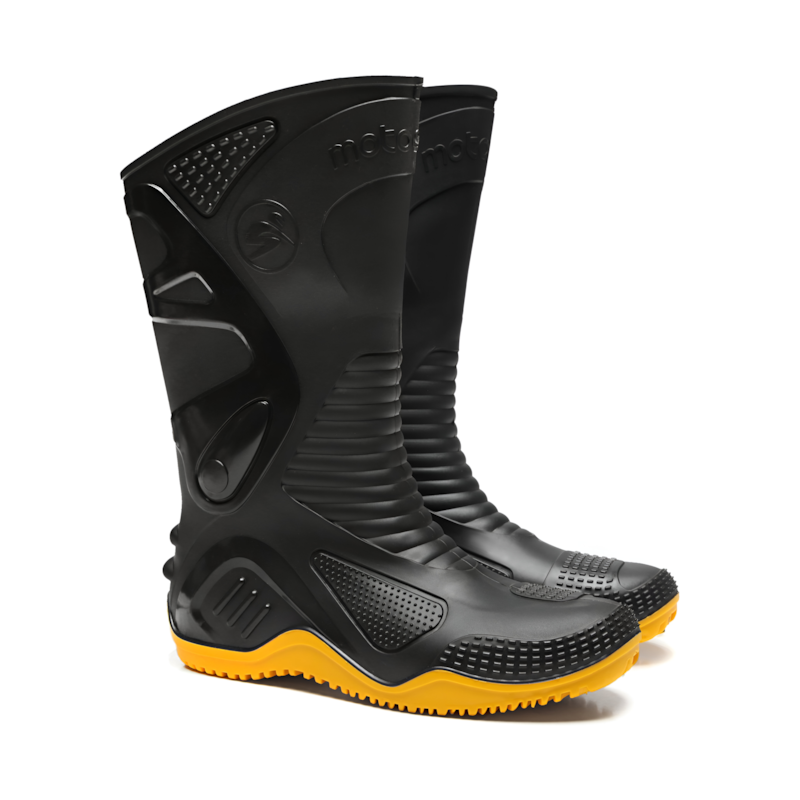 Bota Motosafe Preta e Amarelo Tamanho 37 Bracol