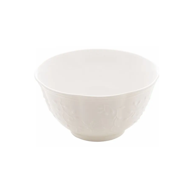 Bowl de Porcelana Butterfly Flower Branco 14cm X 14cm X 7,5cm Lyor