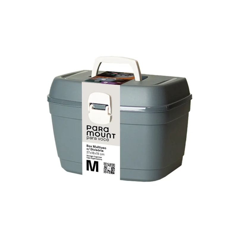 Box Multiuso com Divisória M Chumbo Paramount 