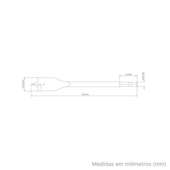 Broca para Madeira com Ponta Chata 1/2" 150mm Tramontina