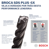 Broca SDS Plus-5x para Concreto 14mm 100x160mm Bosch