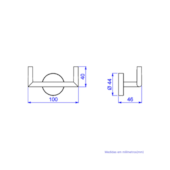 Cabide Duplo Disco Black Noir 2062.BL.DSC.NO Deca