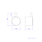 Cabide Flex Cromado 2060.C.FLX Deca