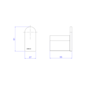 Cabide Versa 2060.C31 Cromado Deca