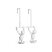 Cabideiro de Porta Buddy 2 Peças Conjugado Branco Umbra Cabideiro de Porta Buddy 2 Peças Conjugado Branco Umbra