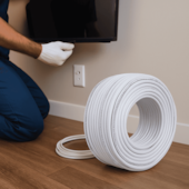 Cabo Coaxial RGC6 90% 1 Metro Pro Eletronic