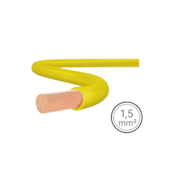 Cabo Flexível 1,5mm² Amarelo 1 Metro Cabo Flexível 1,5mm² Amarelo 1 Metro
