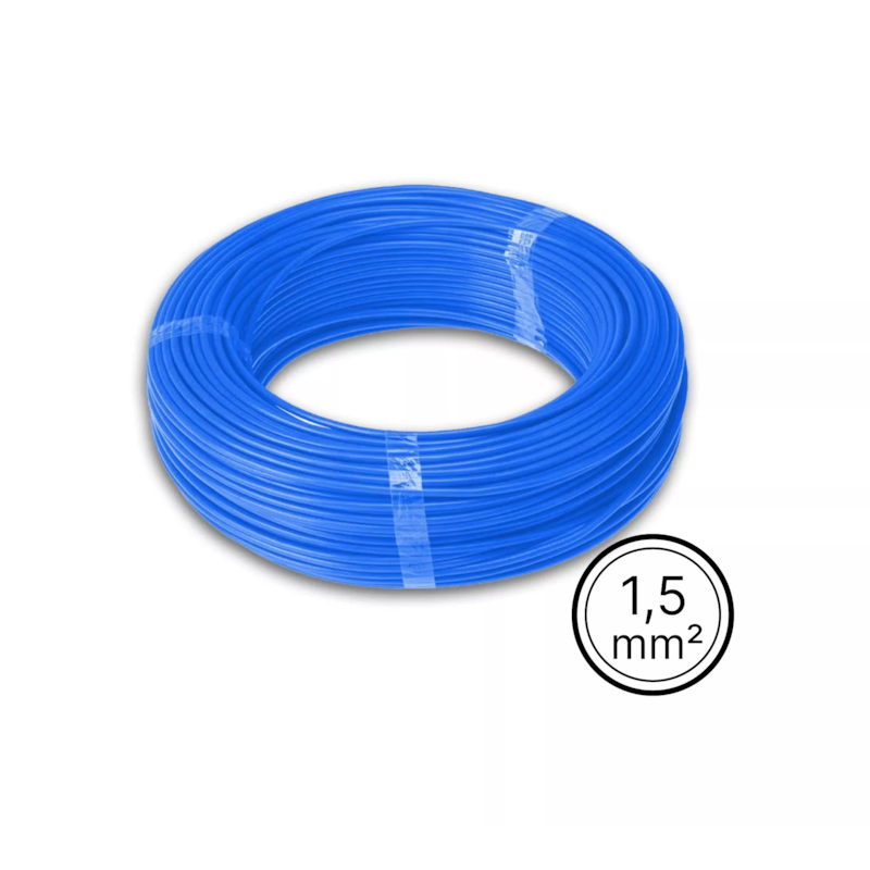 Cabo Flexível 1,5mm² Azul Rolo com 100 Metros