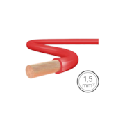 Cabo Flexível 1,5mm² Vermelho 1 Metro Cabo Flexível 1,5mm² Vermelho 1 Metro