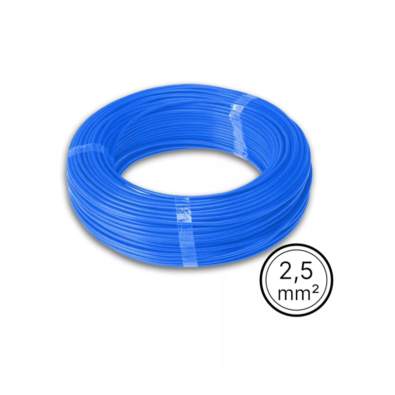 Cabo Flexível 2,5mm² Azul Rolo com 100 Metros