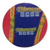 Cabo Flexível Antichamas 1,5 mm² Rolo Com 15 Metros 750V 1 Condutor Vermelho - Cobrecom Cabo Flexível Antichamas 1,5 mm² Rolo Com 15 Metros 750V 1 Condutor Vermelho - Cobrecom