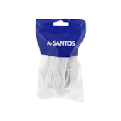 Cabo Liso para Telefone RJ11 6x4 Branco 3 Metros A.Santos