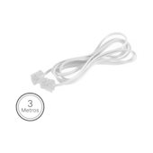 Cabo Liso para Telefone RJ11 6x4 Branco 3 Metros A.Santos