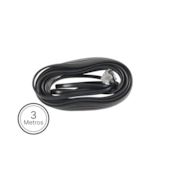 Cabo Liso para Telefone RJ11 6x4 Preto 3 Metros A.Santos