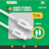 Cabo Turbo USB-C/USB-C 1 Metro 3A Taschibra