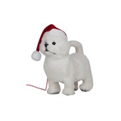 Cachorro Decorativo com Movimento Branco e Vermelho Cromus