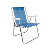 Cadeira Alta Alumínio Sannet Azul 2274 Mor