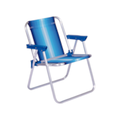 Cadeira Alta de Alumínio Infantil Azul mor