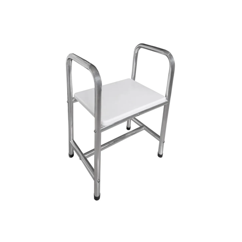Cadeira Banho Higiênica Dobrável 56x72x38cm Aço Sicmol