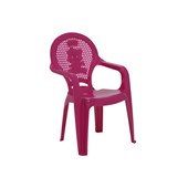 Cadeira com Braço Estampada Catty Rosa Tramontina