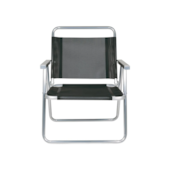 Cadeira de Alumínio Oversize Preta Mor