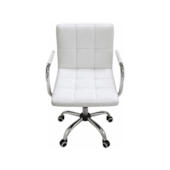 Cadeira de Escritório Couro Branco CJ2510003A Casa Ok