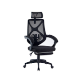 Cadeira de Escritório Preta 616 com Apoio Casa Ok Cadeira de Escritório Preta 616 com Apoio Casa Ok