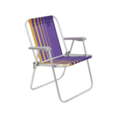 Cadeira de Praia Samoa Roxo/Amarelo Tramontina Cadeira de Praia Samoa Roxo/Amarelo Tramontina