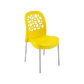 Cadeira Deluxe Amarela Forte Plástico Cadeira Deluxe Amarela Forte Plástico