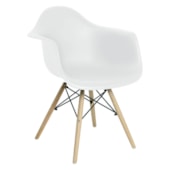Cadeira Eiffel com Braço Branca 9403 Mor Cadeira Eiffel com Braço Branca 9403 Mor