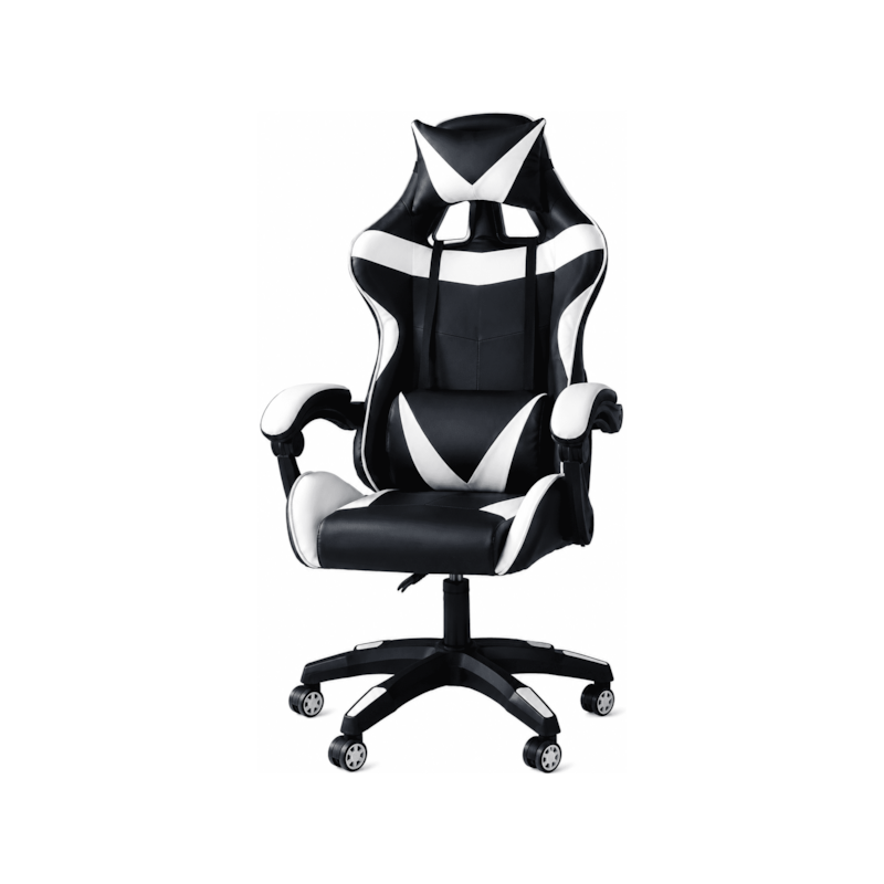 Cadeira Gamer Ergonômica Branco/Preto CJ2510025 Casa Ok