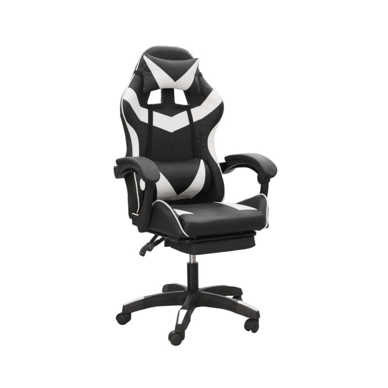 Cadeira Gamer Speed Branco e Preto Casa Ok