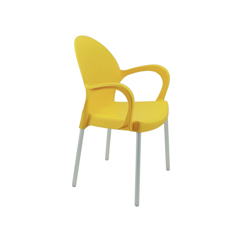 Cadeira Grace com Braços Amarelo Tramontina