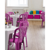 Cadeira Infantil Deluxe Rosa Forte Plástico