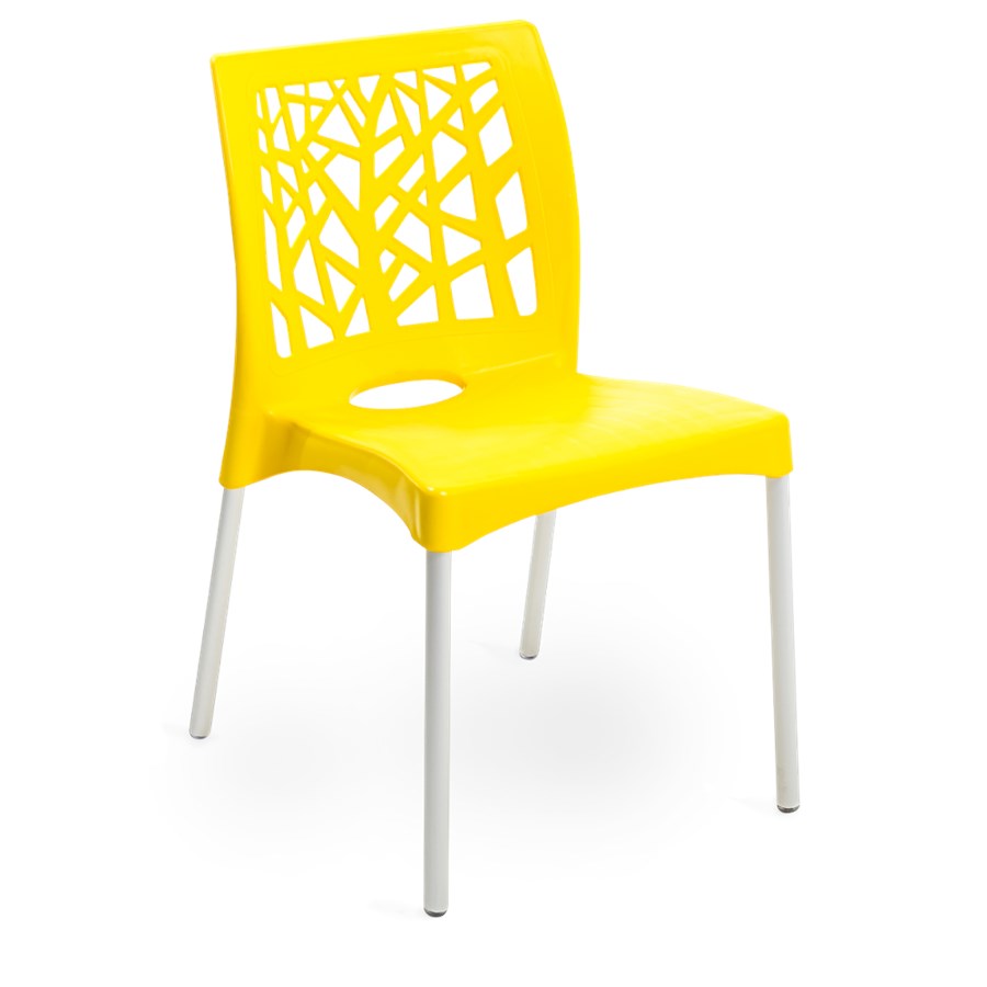 Cadeira Nature Amarela Forte Plástico