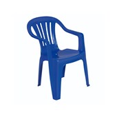 Cadeira Poltrona Plástica Azul Mor