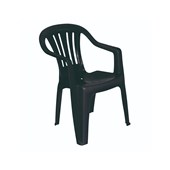 Cadeira Poltrona Plástica Preta Mor