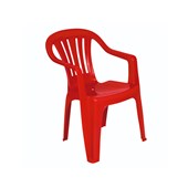 Produto Cadeira Poltrona Plástica Vermelha Mor