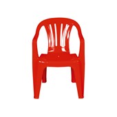 Cadeira Poltrona Plástica Vermelha Mor