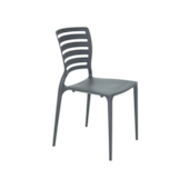 Cadeira Sofia Grafite com Encosto Vazado Tramontina Cadeira Sofia Grafite com Encosto Vazado Tramontina