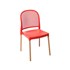 Cadeira Vintage Vermelha Forte Plástico