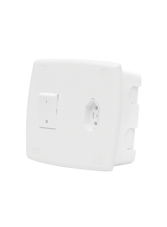 Caixa 4x4 de Embutir com Disjuntor +Tom 20A 1ou2 DIN 620633 Ilumi