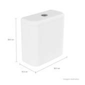 Caixa Acoplada com Acionamento Duo Carrara/Nuova Gelo CD.11F.17 Deca