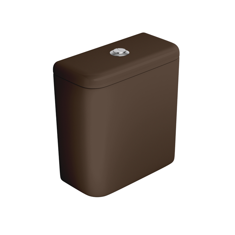 Caixa Acoplada com Acionamento Duo Carrara/Nuova Marrom Fosco CD.11F.22 Deca