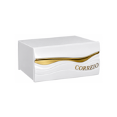 Caixa de Correio Branco Atlanta para Muro 20x25x12 Ouro de Minas