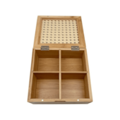 Caixa Decorativa Palha e Bambu 4 Nichos Oikos