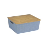 Caixa Organizadora Bambu Azul 12L Oikos Caixa Organizadora Bambu Azul 12L Oikos