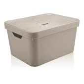 Caixa Organizadora Cube G com C Tampa Bege Martiplast