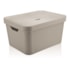Caixa Organizadora Cube G com Tampa Bege Martiplast