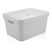 Caixa Organizadora Cube G com Tampa Branco Martplast